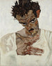 Selbstporträt mit gesenktem Kopf - Egon Schiele — Ansicht des Kunstwerks