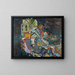 Stadtende oder Porträtskizze - Egon Schiele — gerahmtes Bild an der Wand