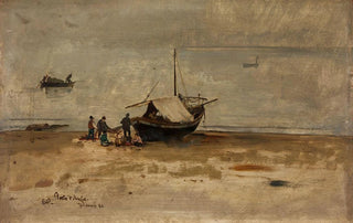 Eilif Peterssen - The Beach at Porto dAnzio.webp