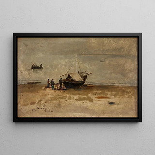 Eilif Peterssen - The Beach at Porto dAnzio.webp