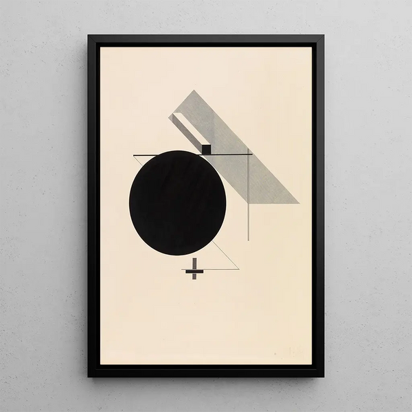 Proun IV Blatt 4 aus der I Kestnermappe Proun - El Lissitzky — gerahmtes Bild an der Wand