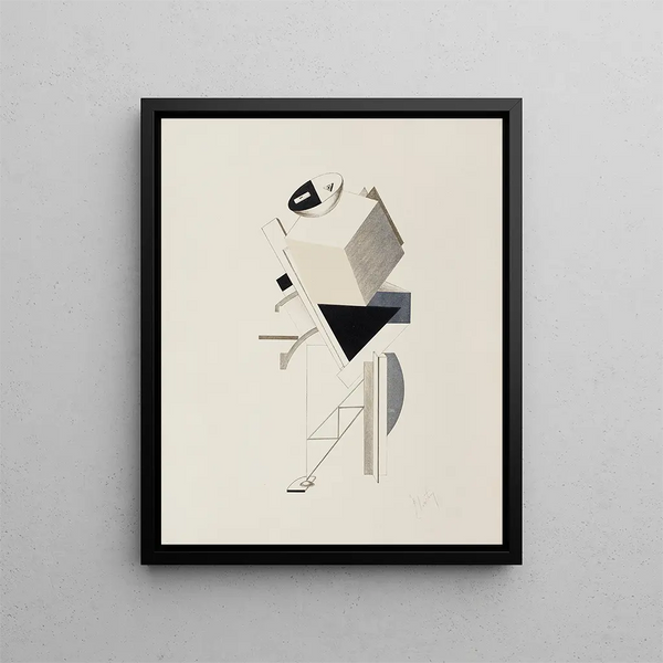 Wachposten - El Lissitzky — gerahmtes Bild an der Wand