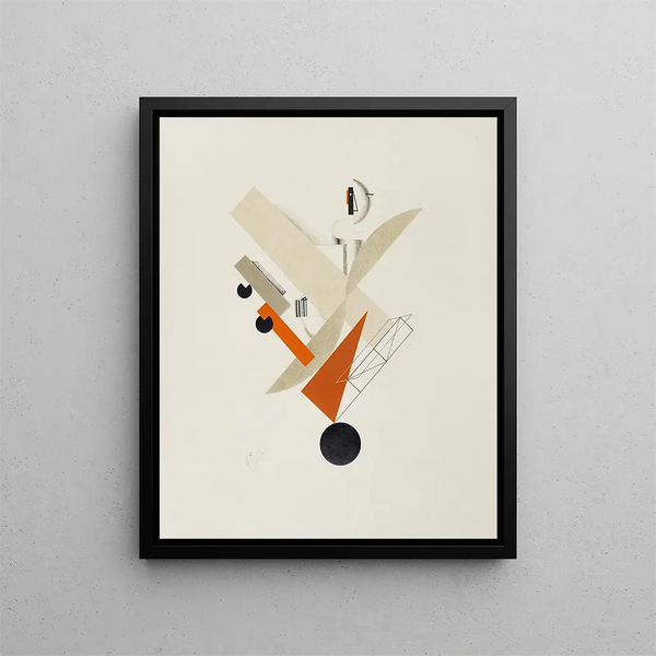 Der Weltreisende - El Lissitzky — gerahmtes Bild an der Wand