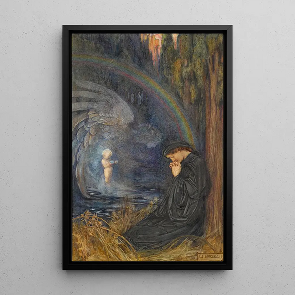 L'Enfant Posthume - Eleanor Fortescue-Brickdale — gerahmtes Bild an der Wand