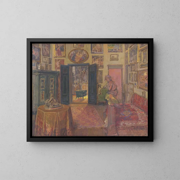 Atelier - Elemér Halász-Hradil — gerahmtes Bild an der Wand
