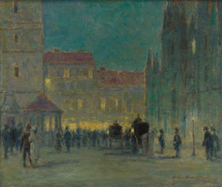 Abend vor der Kathedrale Sainte-Élisabeth - Elemér Halász-Hradil — Ansicht des Kunstwerks