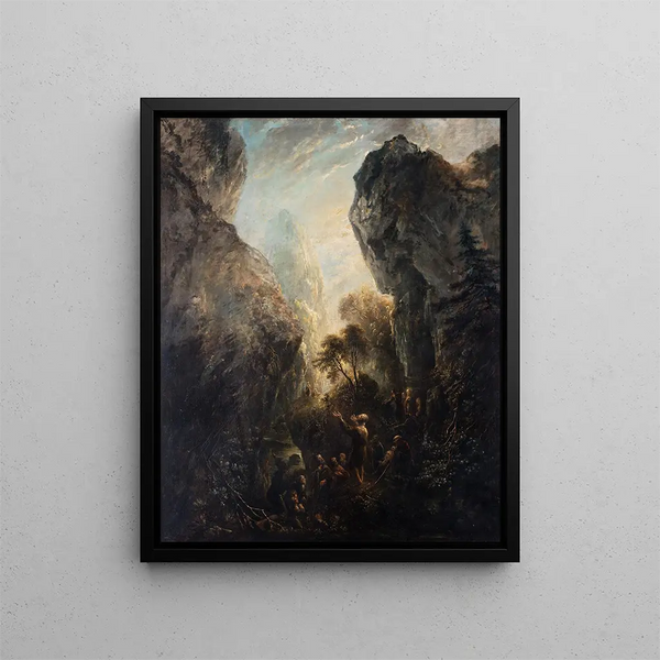 Jean-Baptiste Predigt - Elias Martin — gerahmtes Bild an der Wand