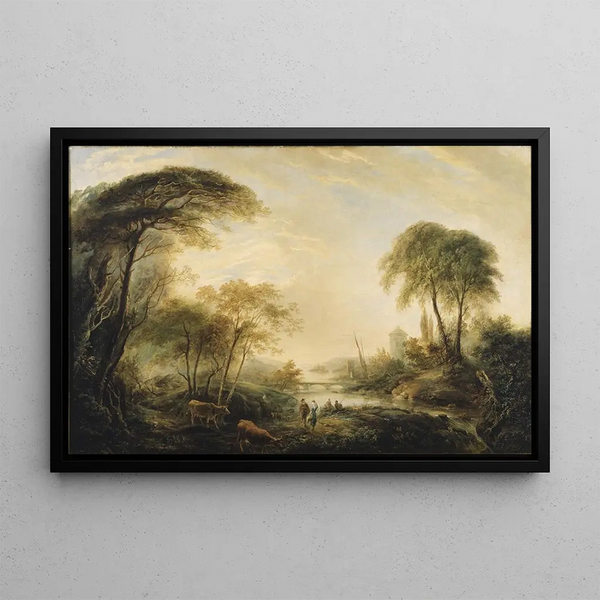 Landschaft der Romantik - Elias Martin — gerahmtes Bild an der Wand