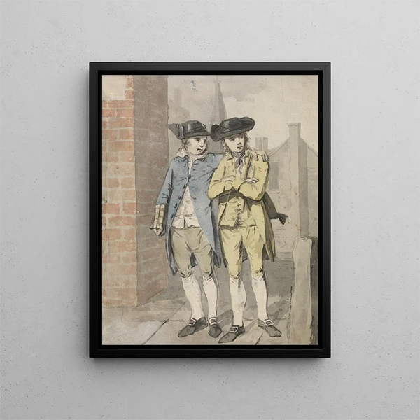 Zwei Schüler - Elias Martin — gerahmtes Bild an der Wand