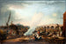 Westminster-Brücke und die Prozession auf der Themse von König Christian VII. von Dänemark im Jahr 1769 - Elias Martin — Ansicht des Kunstwerks