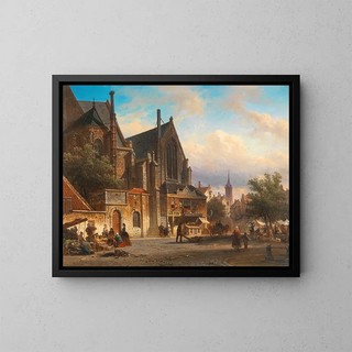 Elias Pieter van Bommel - A Dutch Market Scene.webp