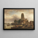 Ansicht von Dordrecht mit der Grote Kerk - Elias Pieter van Bommel — gerahmtes Bild an der Wand