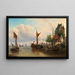 Segelboote im Hafen - Elias Pieter van Bommel — gerahmtes Bild an der Wand