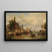 Die alte hansäische Tür an der Maas in Rotterdam - Elias Pieter van Bommel — gerahmtes Bild an der Wand