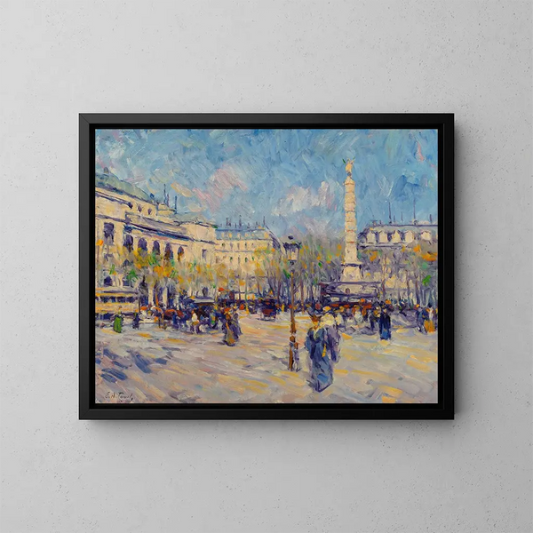 Fontaine du Palmier, place du Châtelet, Paris - Élie Anatole Pavil — gerahmtes Bild an der Wand
