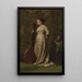 Mädchen mit einer Laute - Elihu Vedder — gerahmtes Bild an der Wand