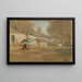 Figur am Straßenrand mit Regenschirm - Elihu Vedder — gerahmtes Bild an der Wand