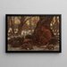 Junges Marsyas bezaubert die Hasen - Elihu Vedder — gerahmtes Bild an der Wand