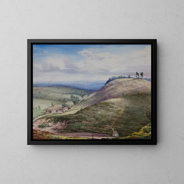 Die Straße von Cofton von der Kiesgrube aus - Elijah Walton — gerahmtes Bild an der Wand
