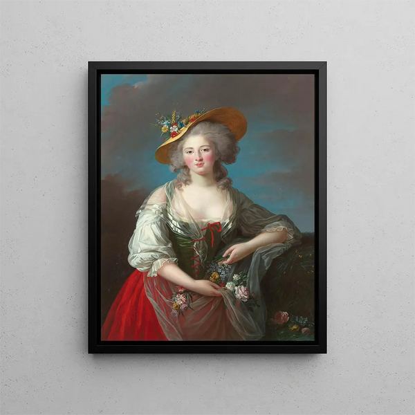 Elisabeth Philippe Marie Hélène de France, auch bekannt als Madame Elisabeth - Elisabeth Louise Vigée Le Brun — gerahmtes Bild an der Wand
