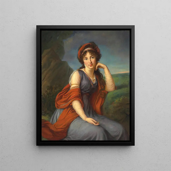 Maria Grigorievna Viazemskaa Prinzessin Golitsyna 1772-1865 - Elisabeth Louise Vigée Le Brun — gerahmtes Bild an der Wand
