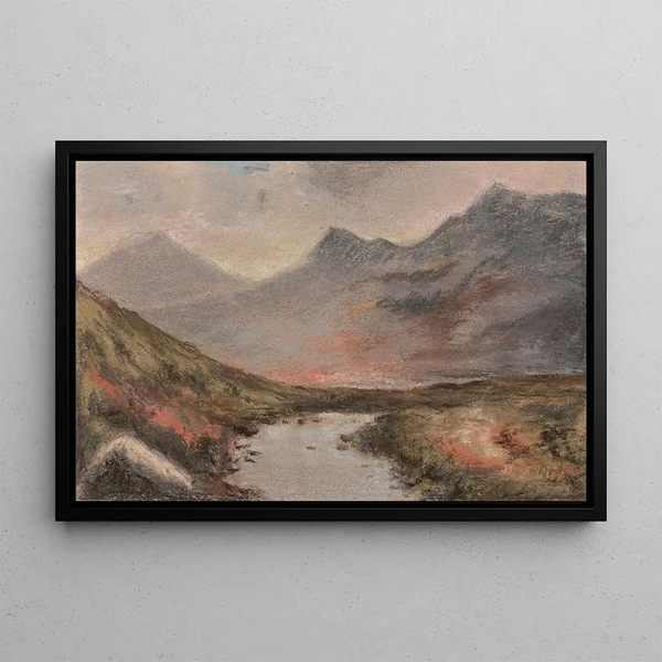 Landschaft mit Bergen - Elisabeth Louise Vigée Le Brun — gerahmtes Bild an der Wand