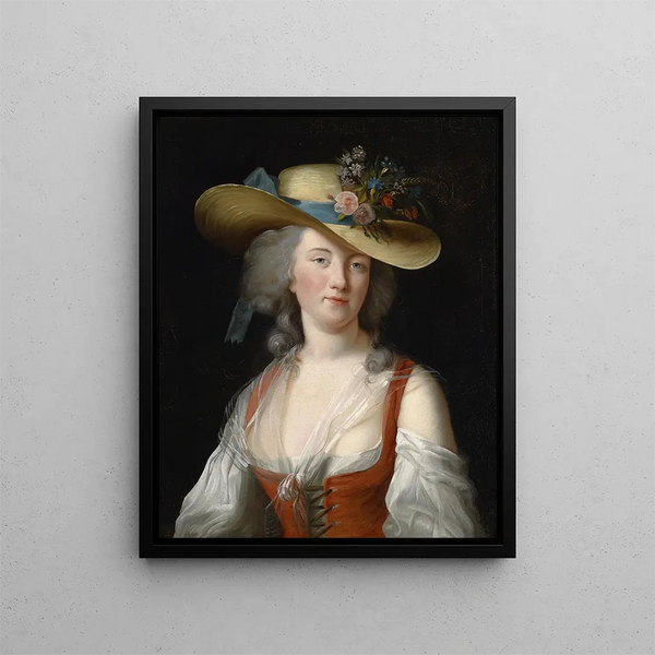 Portrait Anne Catherine Le Preudhomme de Chatenoy Gräfin von Verdun - Elisabeth Louise Vigée Le Brun — gerahmtes Bild an der Wand