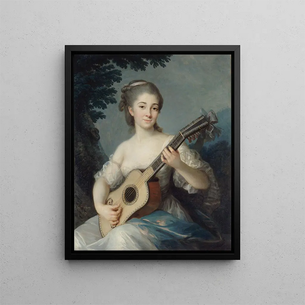 Portrait von Marie Louise Adélaïde Jacquette de Robien Vicomtesse de Mirabeau - Elisabeth Louise Vigée Le Brun — gerahmtes Bild an der Wand