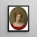 Portrait einer Frau in rotem Kleid - Elisabeth Louise Vigée Le Brun — gerahmtes Bild an der Wand