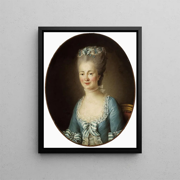 Portrait einer jungen Frau - Elisabeth Louise Vigée Le Brun — gerahmtes Bild an der Wand