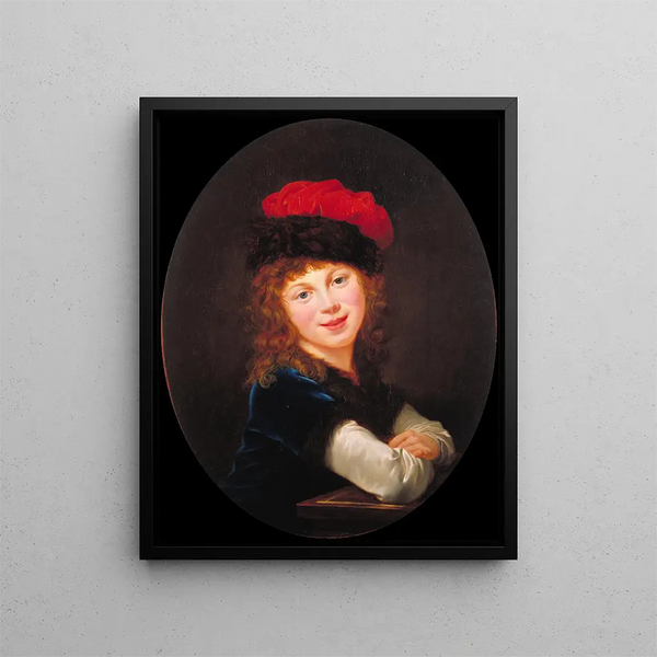 Portrait eines Mädchens - Elisabeth Louise Vigée Le Brun — gerahmtes Bild an der Wand
