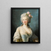 Portrait einer Dame namens Portrait von Jeanne de Valois Comtesse de la Motte - Elisabeth Louise Vigée Le Brun — gerahmtes Bild an der Wand