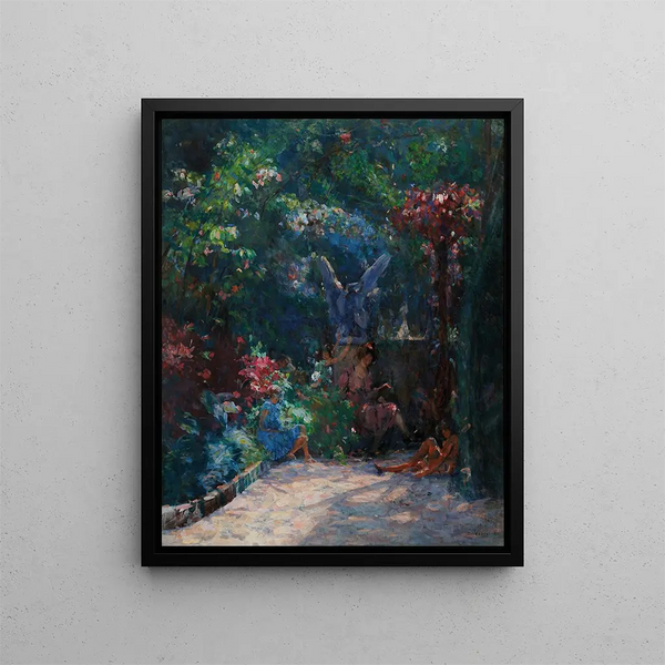 Lio dans mon jardin - Eliseu Visconti — gerahmtes Bild an der Wand