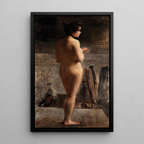 Nacktes weibliches - Eliseu Visconti — gerahmtes Bild an der Wand