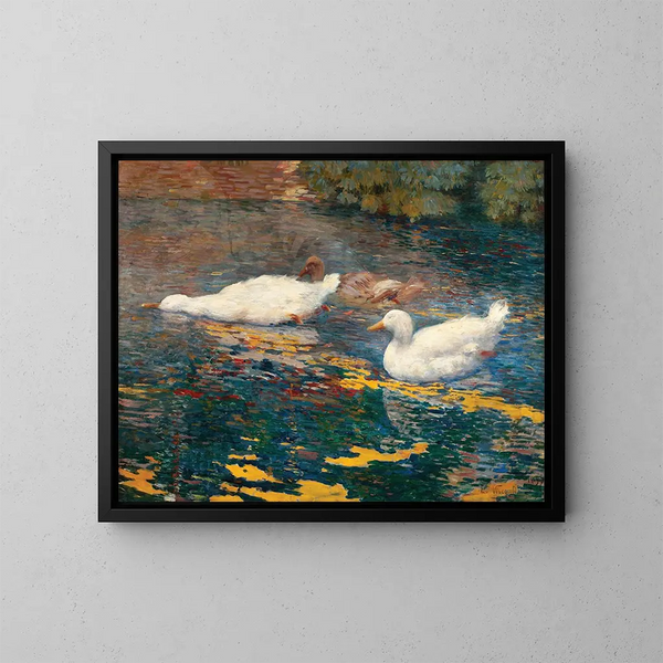 Enten auf dem See - Eliseu Visconti — gerahmtes Bild an der Wand