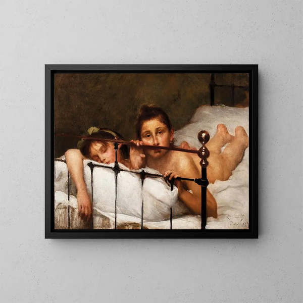 Die beiden Schwestern oder Im Sommer - Eliseu Visconti — gerahmtes Bild an der Wand