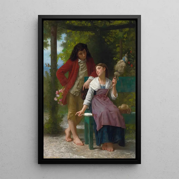 Vor der Verlobung - Elizabeth Jane Gardner Bouguereau — gerahmtes Bild an der Wand