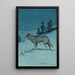 Einsamer Wolf im Sternenlicht - Elling William Gollings — gerahmtes Bild an der Wand