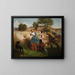 Madame Schuyler brennend ihre Weizenfelder bei Annäherung der Briten - Emanuel Gottlieb Leutze — gerahmtes Bild an der Wand