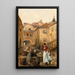 Der Gemüsemarkt - Emil Barbarini — gerahmtes Bild an der Wand
