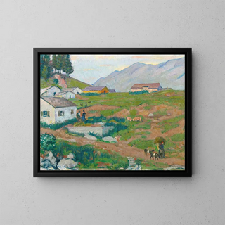 Landschaft Graubünden - Emil Cardinaux — gerahmtes Bild an der Wand
