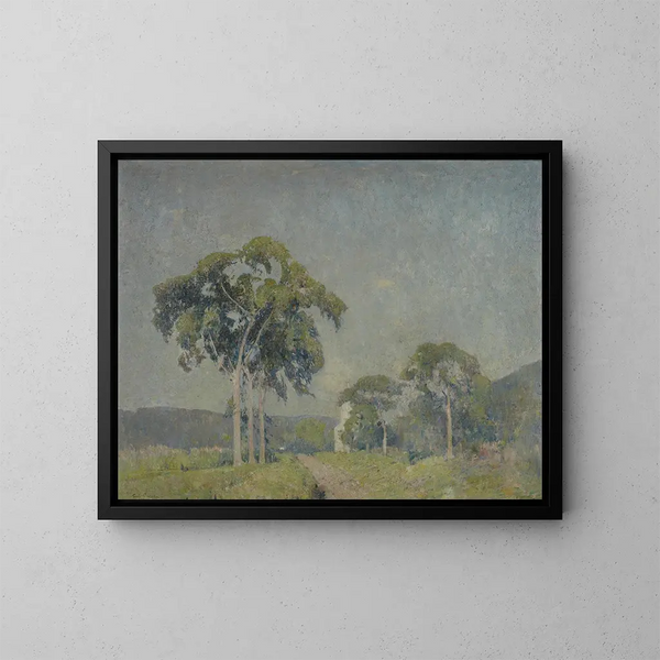 Landschaft mit Bäumen - Emil Carlsen — gerahmtes Bild an der Wand