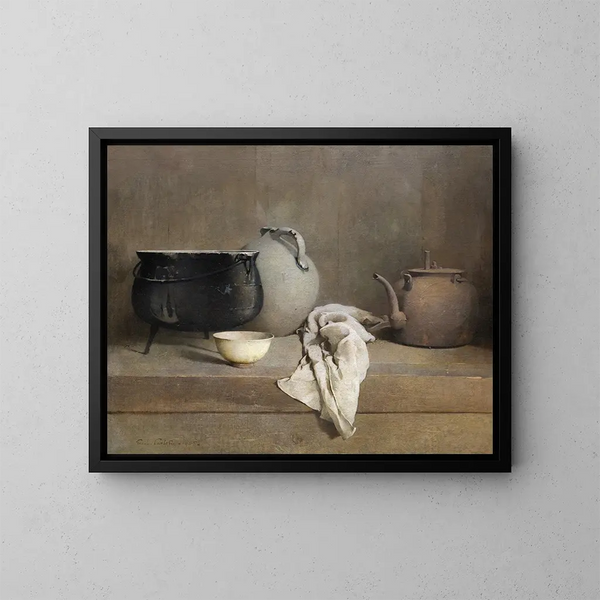 Studie in Grau - Emil Carlsen — gerahmtes Bild an der Wand