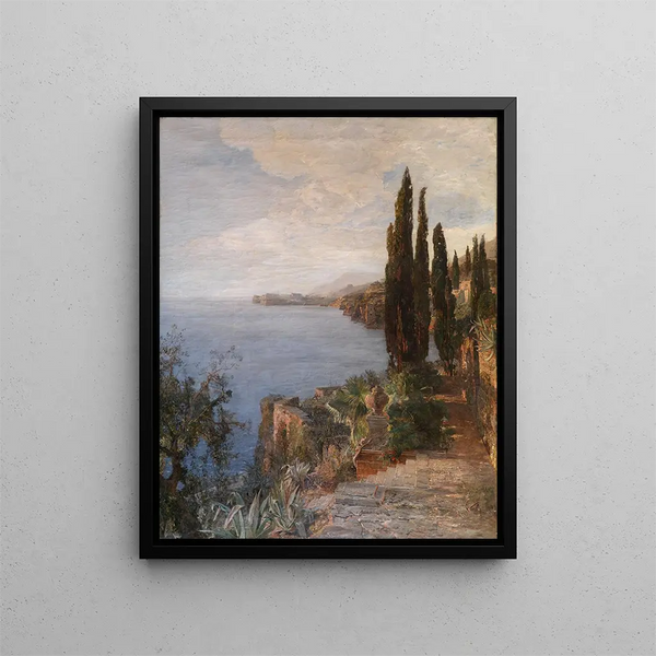 auf der dalmatinischen Küste bei Ragusa - Emil Jakob Schindler — gerahmtes Bild an der Wand