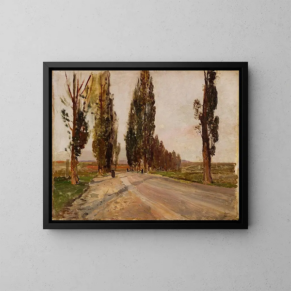 Boulevard des Peupliers près de Plankenberg - Emil Jakob Schindler — gerahmtes Bild an der Wand