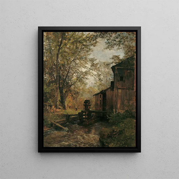 Le Gosaumühle près d'Ischl - Emil Jakob Schindler — gerahmtes Bild an der Wand