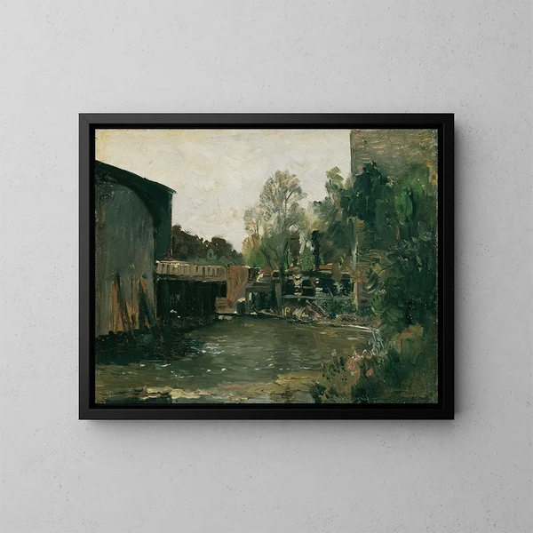 Mhlwehr à Plankenberg - Emil Jakob Schindler — gerahmtes Bild an der Wand