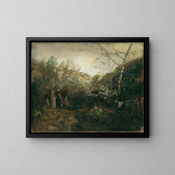 Partie près de Haslau sur le Danube - Emil Jakob Schindler — gerahmtes Bild an der Wand