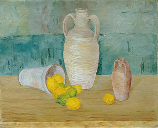 Stillleben mit Steinkannen und Zitronen - Emil Kraus — Ansicht des Kunstwerks