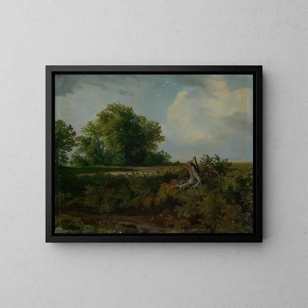 Baumstamm am Wegesrand - Emil Lugo — gerahmtes Bild an der Wand